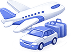 Flights 3D Illustration